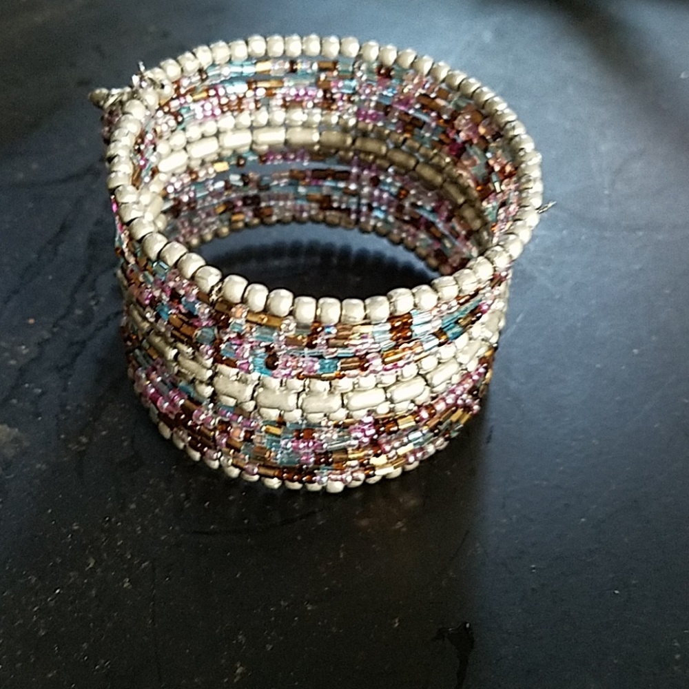 Beaded cuff bracelet